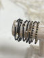 Preview: AziBi-iBizA - Armband "Stone row" schwarz-silber
