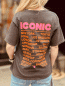 Preview: Cooles T-Shirt mit Front- und Rückenprint "ICONIC" Kann von Größe 36-42 getragen werden, Anthrazit