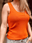 Preview: HERZALLERLIEBST - Tolles Stricktop "PAULINE" kann von Größe 34-40 getragen werden, Orange