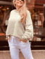 Preview: Pullover im Destroyed-Style "RIEKE" kann von Größe 36-42 getragen werden, helles Khaki