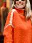 Preview: Oversize Pullover "IRINA" kann von Größe 36-44 getragen werden, Orange