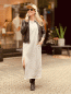 Preview: HERZALLERLIEBST - Gestreiftes Langes Kleid "VIOLA" kann von Größe 36-42 getragen werden, Beige-Weiß