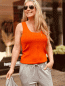 Preview: HERZALLERLIEBST - Tolles Stricktop "PAULINE" kann von Größe 34-40 getragen werden, Orange