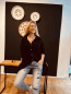 Preview: Oversize Musselin-Bluse "LEONIE" Schwarz