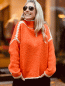 Preview: Oversize Pullover "IRINA" kann von Größe 36-44 getragen werden, Orange