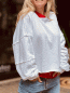 Preview: Pullover im Destroyed-Style "RIEKE" kann von Größe 36-42 getragen werden, Weiß