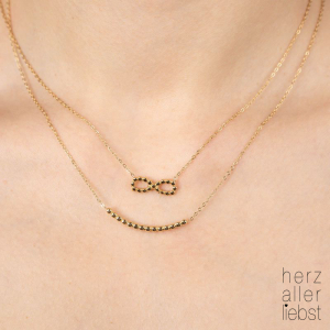 HERZALLERLIEBST - Edelstahl Kette "Infinity" Gold