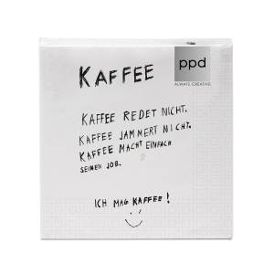 Servietten „Kaffee redet nicht“ – 33x33cm