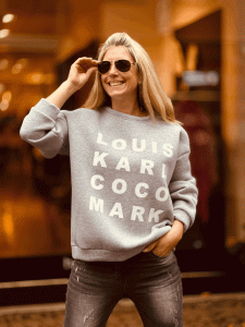 Lässiger Sweater "LOUIS KARL COCO MARK" Grau
