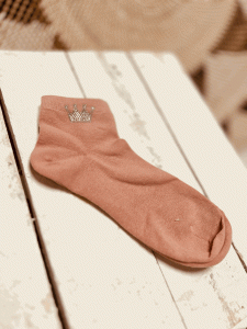 Herzallerliebst Sneaker Socken "KRONE" Einheitsgröße 36-41, Rosa