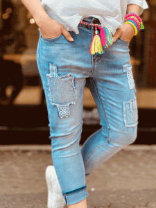 Stylische Hippie Jeans "LEONIE" Denim