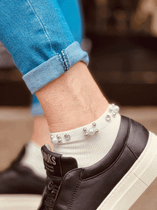 HERZALLERLIEBST - Sneaker Socken "SMILIE" Einheitsgröße 36-41, Weiß