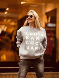 Lässiger Sweater "LOUIS KARL COCO MARK" Grau