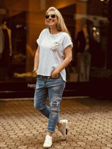HERZALLERLIEBST - Boyfriend Jeans "ADELE" in den Größe S-XL wählbar, Denim