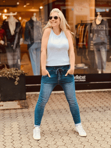 HERZALLERLIEBST - Jogger-Jeans "LOUIS" in den Größen XS-XL wählbar, Denim