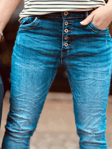HERZALLERLIEBST - Jeans "ALEX" in den Größen XS-XL wählbar, Denim