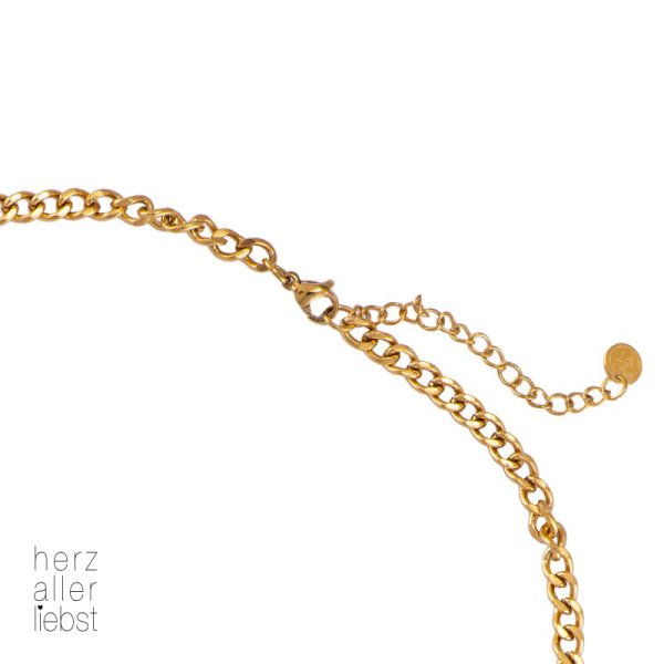 HERZALLERLIEBST - Edelstahl Armband "Twisted Snake Skin" Gold