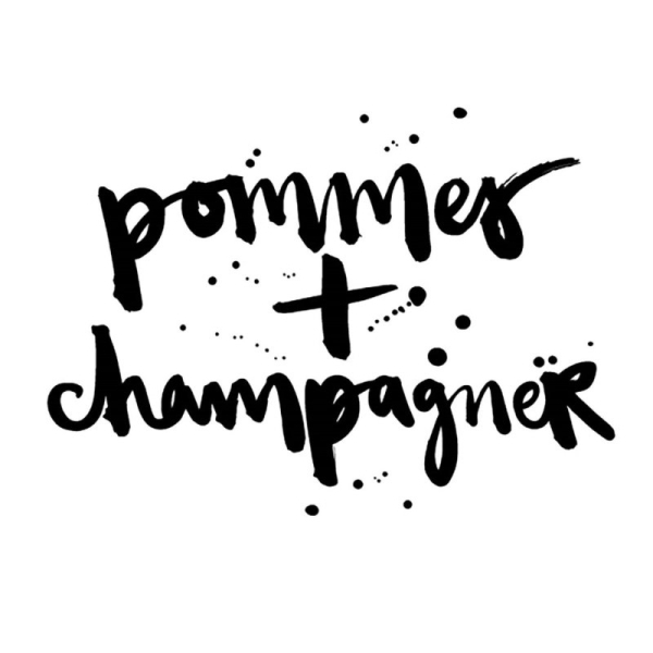 Servietten „Pommes & Champagner“ – 33x33cm