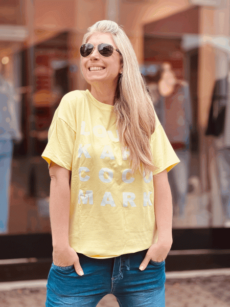 Herzallerliebst - T-Shirt "FASHION ICON" kann von Größe 36-40 getragen werden, Gelb