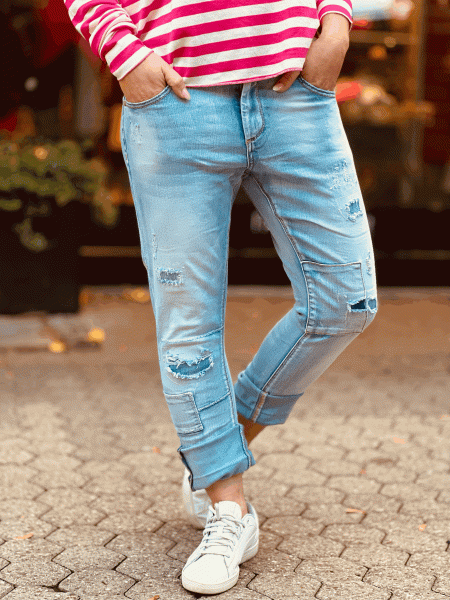 Stylische Jeans mit tollen Details "BEN" in den Größen S-XL, Denim