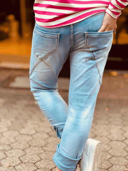 Stylische Jeans mit tollen Details "BEN" in den Größen S-XL, Denim