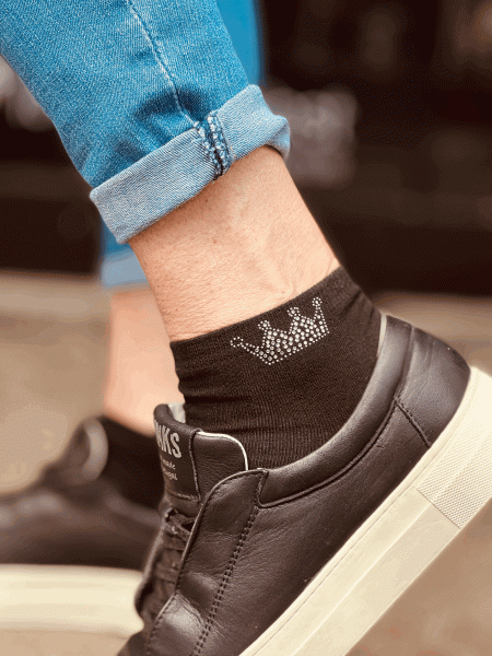 HERZALLERLIEBST - Sneaker Socken "PERLEN" Einheitsgröße 36-41, Weiß